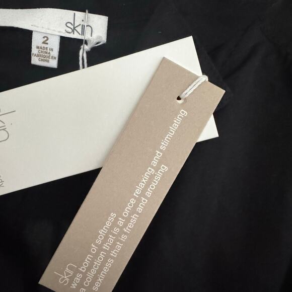 Skin Button Down Blouse/Coverup in Sheer Black - Picture 7 of 8